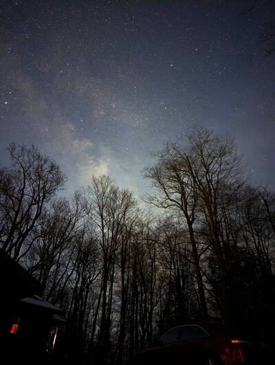 Milky Way as seen from Blackwater Falls State Park, West Virginia, USA.
